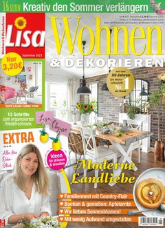Lisa  - Wohnen & Dekorieren Abo + 16,00 € Prämie + 6,60 € Rabatt Titelbild