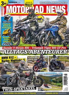 Motorrad News Abo + 25,00 € Prämie + 10,34 € Rabatt Titelbild