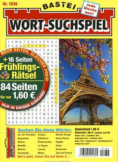 Wort-Suchspiel Abo + 40,00 € Prämie + 17,00 € Rabatt Titelbild